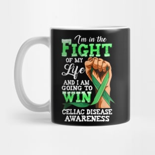 Celiac Disease Awareness Green Ribbon Mug